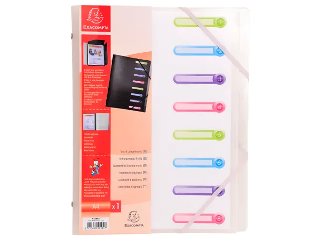 Sorteermap PP Chroma line 3klep 8 vak ass