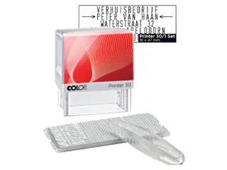 Tekststempel Colop Printer 30/1 5regels 47x18mm zwart - 3