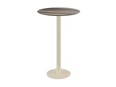 statafel,HxØ 1090x700mm,rond,schotelvoet zandkleuren