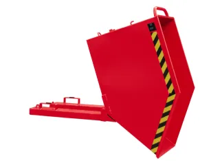 Kiepbak Staalplaat 840x670x1320mm Inh. 0.40m³ 300kg Rood - 1
