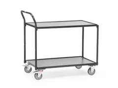 Lichte Tafelwagens 2742 Ral7016 300kg 2 Etages 1000x600mm Houten Plaat