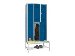 banklocker,dubbeldeks,HxBxD 2150x900x800mm,RAL7035,front RAL5010