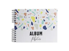 Fotoalb spiraal 50p. wit 32x22cm TERRAZZO