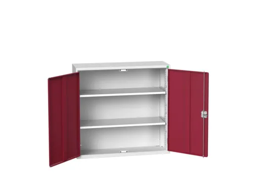 wandkast 1000x1050x350mm 2xStalen bodem sokkel Ral 7035 front Ral 3004