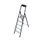 trapladder,eenzijdig,5treden,bordes met profiel,Stand H 1,05m