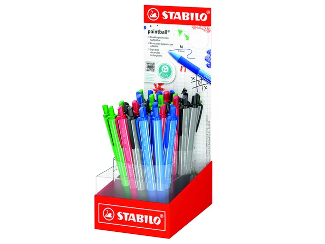 Balpen STABILO pointball colorful medium assorti