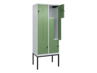 Z-garderobekast,HxBxD 2120x800x500mm,vak B 200/400mm,draaigrendel - 2