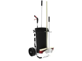 reinigingswagen,1x60l bak,3apparaathouder,HxBxD 1570x650x490mm,2wielen - 1