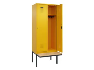 locker met bank,HxBxD 2120x800x815mm,2vak,vak B 400mm,cilinderslot - 1