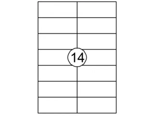 Rillprint Etiket 105x41mm 14 op een vel 1000 Vel