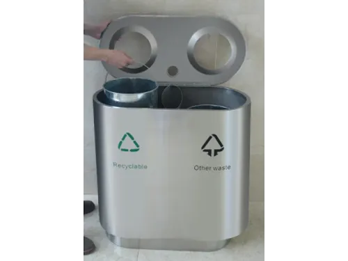 Recycling Afvalbak Indoor 82 Liter mat RVS