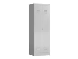 garderobekast HxBxD 1800x590x500mm 2vak klink RAL7035