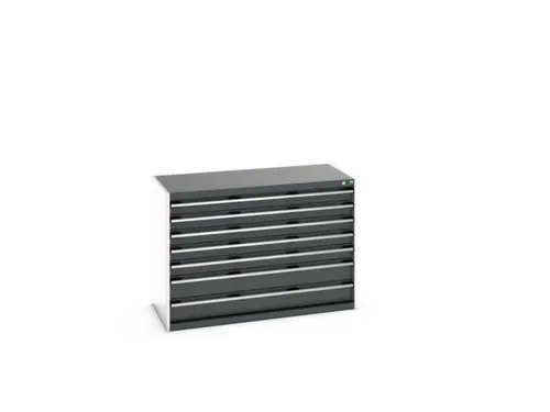 ladekast HxBxD 900x1300x650mm 7laden RAL7035 front RAL7016