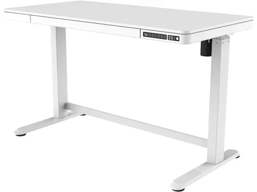 Zit-Sta Werkplek 120cm Kunststof Wit Blad Elektrisch Verstelbaar