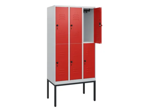 dubbeldekse locker,HxBxD 1950x900x500mm,3x2vak.,vak B 300mm
