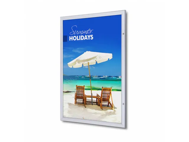 Posterhouder Vergrendelbaar Economy 70x100cm Zilver