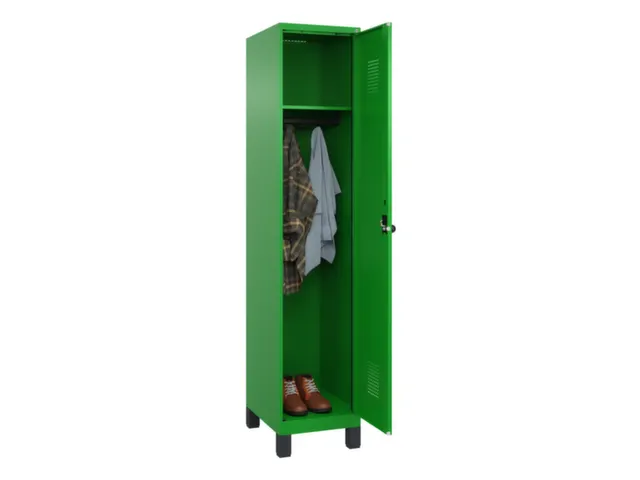 locker,HxBxD 1950x400x500mm,1vak,vak B 400mm,draaigrendel,voeten