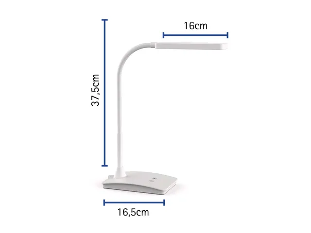 Bureaulamp MAUL Pearly LED voet dimbaar colour vario Wit