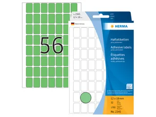 HERMA 2345 Universele etiketten 12x18mm Groen 1792 stuks - 1