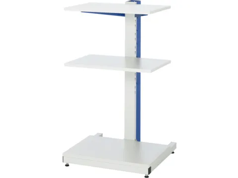 pc-station,HxBxD 1140x650x650mm,3legb.,niveaus lichtgrijs