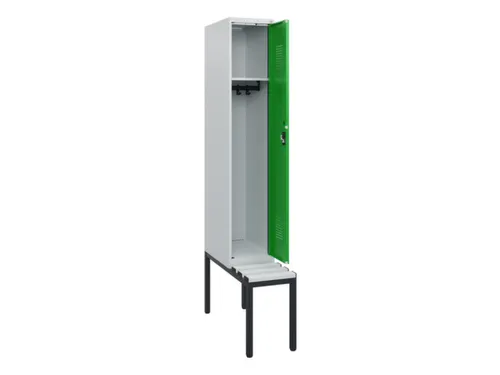 locker met bank,HxBxD 1950x300x815mm,1vak,vak B 300mm,cilinderslot