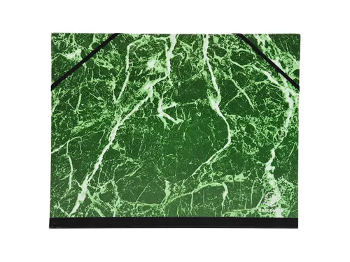 Tekenmap gemarmerd e last. 26x33cm groen