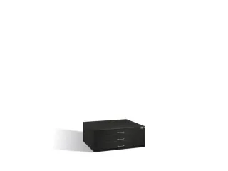 tekeningenkast,HxBxD 420x1100x765mm,romp RAL7021,front RAL3003 - 1