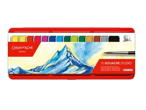Plakkaatverf Caran d'Ache blik à 15 kleuren