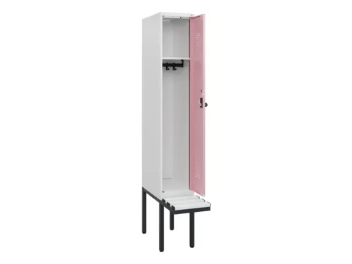 locker met bank,HxBxD 1950x300x815mm,1vak,vak B 300mm,draaigrendel