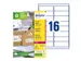 Etiket Avery LR7162-100 99.1x33.9mm Recycled Wit 1600 Stuks
