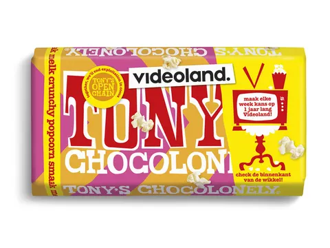 Chocolade Tony's Chocolonely melk popcorn crunch 180 gram