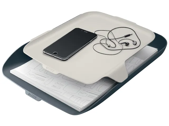 Brievenbak Leitz Cosy met desk organiser grijs A4