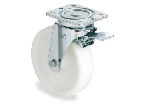 Zwenkwiel M. Dubbele Vastzetter Kunststof Øxb 150x45mm 600kg