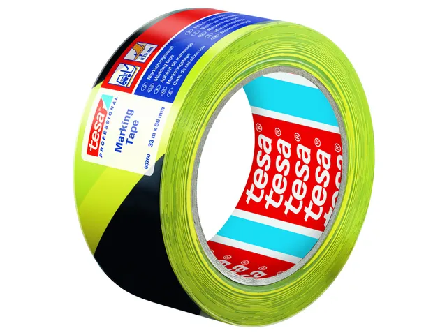 Markeringstape tesa Professional 60760 PV1 50mmx33m geel-zwart
