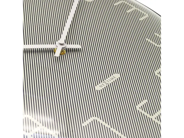Wandklok Nextime dia 35cm bolvormig glas grijs kunststof Shade