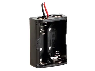 Batterijhouder Voor 2 x N-CEL (Met Draden) - 2