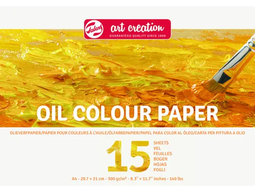 Olieverfpapier Talens Art Creation 15 witte vellen 300gr A4 geel