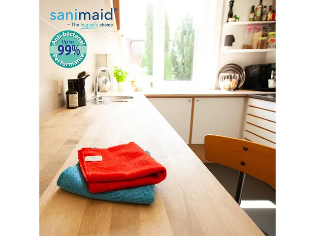 Sanimaid Microvezeldoeken Antibacterieel Set Blauw en Rood
