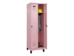 locker,HxBxD 1950x600x500mm,2vak,vak B 300mm,draaigrendel,voeten