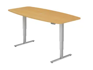 In hoogte verstelbare vergadertafel,HxBxD 635-1285x2200x1030mm - 1