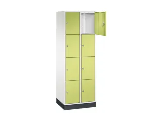 lockerkast,HxBxD 1950x620x500mm,2x4vakken,cil.-slot,sokkel - 1