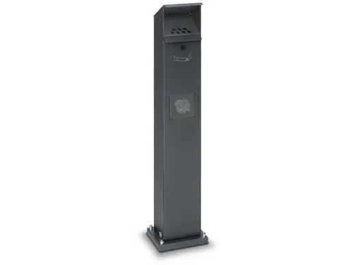 Combi-asbakstaander Vierkant Staal 2/5 liter 1150x180x150mm Antraciet