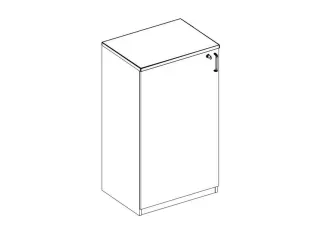 kantoorkast,HxBxD 1155x600x445mm,MP-lichtgrijs - 1