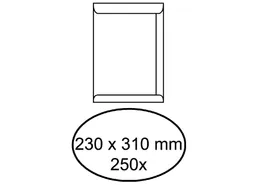 Envelop Akte 230x310mm Zelfklevend 100gr Wit