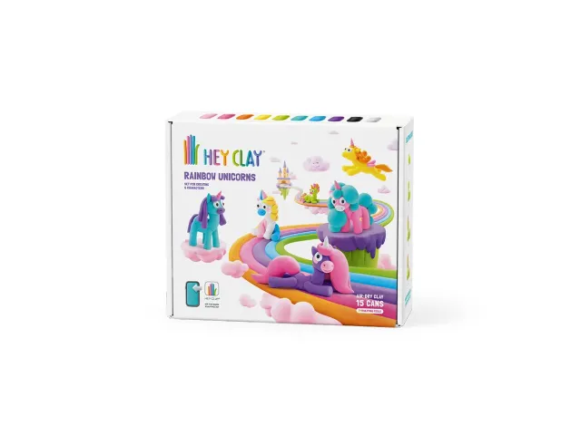 Hey Clay Klei set Rainbow Unicorns 15 delen Eenhoorns