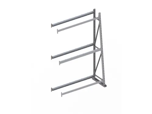 magazijnrek voor profielen,aanbouwveld,eenzijdig,HxBxD 2200x1400x500mm