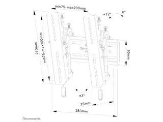 Wandsteun Kantelbaar WL35S-850BL12 TV 24-55 Inch Zwart - 5