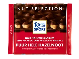 Chocolade Ritter Sport puur-hele hazelnoot 100gr - 1