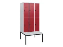Dubbeldekse dekenkist,HxBxD 1950x900x815mm,3x2vak.,vak B 300mm