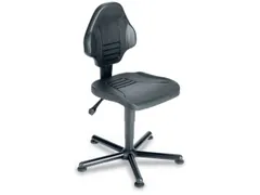 Werkplaatsstoel 500-640mm Voetkruis Ronde Staalbuis Vloerglijders